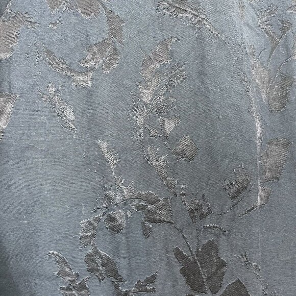 Chico’s Dark Blue Jacquard Kimono Top Woman’s Size 2 / 12/14 Floral Boat Neck - Picture 3 of 6